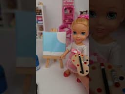 Painting fun and a surprise for Mommy!! #shorts #painting #dolls