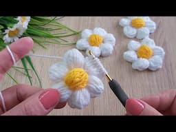 Wow, have you seen these gorgeous easy crochet decorative flowers?🧶Eays crochet knitting