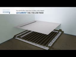 LUX ELEMENTS Installation: set with shower base element and surface element TUB-FINISH, part 2