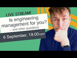 LIVE: Is engineering management for you?  and other tech career questions