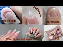 KITS SOLD OUT - Real or Fake ? Real Looking Fake Nails / Natural Color Nail Gel Kit / No Toenails -