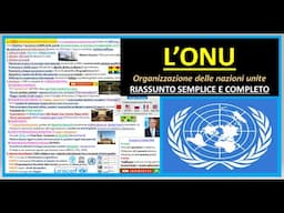 ONU Riassunto semplice e completo - per scuole medie e superiori