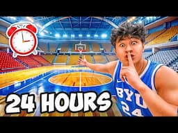 Overnight Challenge Inside Basketball Stadium