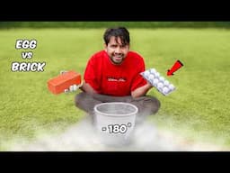 Trying Egg + Liquid Nitrogen - क्या एक अंडा ईंट को तोड़ सकता है ?...Egg Vs Brick | Day 3