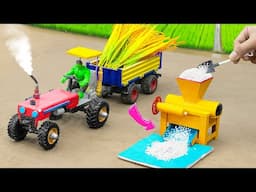 Diy tractor making mini Rice Mill Machine Diesel Engine | Diy tractor video