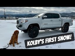 A Taco and A Golden Vlog 3: Kolby First Snow And My Goals For 2025!