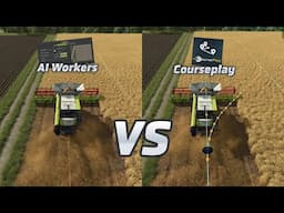 Comparing In-Game AI to Courseplay in Farming Simulator 25