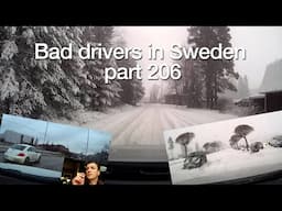 Bad Drivers in Sweden #206 - Roundabouts, stressed drivers and snow.