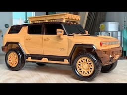 Wood Carving - 2025 HUMMER EV SUV | Electric SUV - Woodworking Art