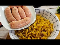 DELICIOSO, RÁPIDO E FÁCIL DE FAZER! Uma incrível receita com linguiça toscana e macarrão