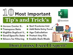 10 Most Important Trick's Every Excel User Must Know | PCShortcutz