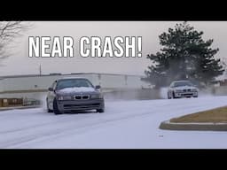 ILLEGAL STREET DRIFTING E46'S ON ICE!