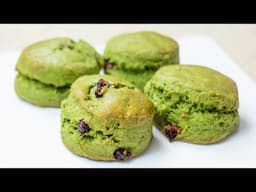 Matcha Cranberry Scones, eggless recipe, ready in 30 minutes