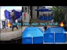 Intex Pool and Tent Set Up