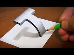 How To Draw A 3d Letter T