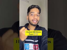 😱JEE Mains 2025 paper l*aked?🔥💯 #iit #jee #shorts