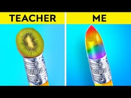 FANTASTIC SCHOOL HACKS | Teacher VS Me Challenge! ART TRICKS by 123 GO! Like