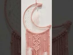 DIY Moon Dreamcatcher 🌙 Beautiful macrame wall decor #TheCraftCat #tutorial