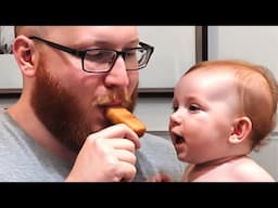 Baby And Dad Funny Moments - Try Not To Laugh || Cool Peachy🍑