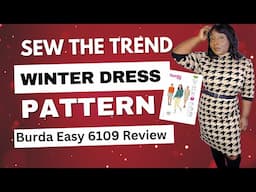 Sew the Hottest Cozy Trend: Easy Winter Dress Burda 6109!