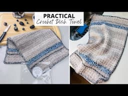 CROCHET DISH TOWEL PATTERN (That Actually Works!) - How to Crochet a Kitchen Towel