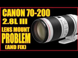 Canon 70-200mm 2.8L iii (BIG PROBLEM?)