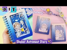 DIY Kawaii Astronaut confetti shaker diary 😍 How to make a diary at home #craftersworld #kawaii #diy