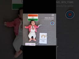 Baby photoshoot inspired by Manu Bhaker's Paris performance #manubhaker #sportshooter #proudindian