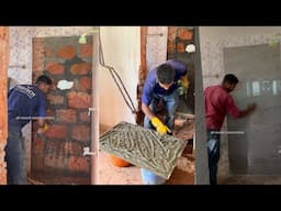 Wall tiles work/ചുമര് തേക്കാതെ ടൈൽസ് ഒട്ടിക്കാൻ പറ്റുമോ?