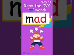 Day 18#CVC-ad-words-Consonant & Vowel consonant blends shorts #Made Easy Learn 30 sec for kids