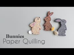 How to make Quilled Bunnies - Animal Paper Quilling || Rabbit Art