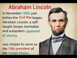 Improve your English ⭐ | Very Interesting Story - Level 3 - Abraham Lincoln | VOA #19