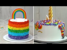 Best Rainbow Cake Decorating Tutorial 2023