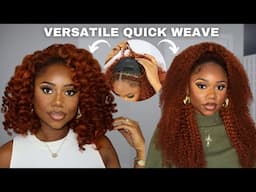 QUICK WEAVE FLIP-OVER METHOD | Versatile Weave Install | Curls Queen.