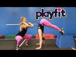 KIDS WORKOUT - THE FRONT SQUAT AND HANDSTAND PUSH UP WORKOUT - FUN FAST FITNESS