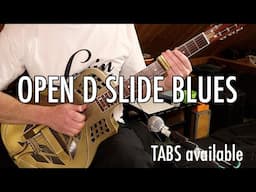 Open D Slide Blues on a Resonator Guitar (TABS available) + CHRISTMAS SALE ON ALL TABS