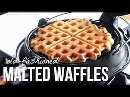 Old-Fashion Waffles on a Cast Iron Waffle Maker!!