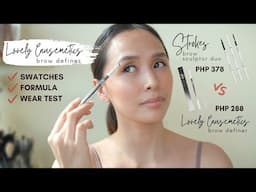 Lovely Causemetics Brow Definer Review & Comparison vs Strokes Eyebrow Pencil | Best Brow Product