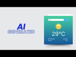 A New Python GUI Creator using AI - Weather APP Demo (Built in 8 mins)