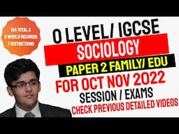 O Level and IGCSE Sociology Paper 2