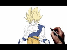 How To Draw Goku SSJ Namek Saga | Step By Step | Dragon Ball