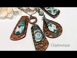 Polymer Clay Faux Hammered/Patinaed Copper