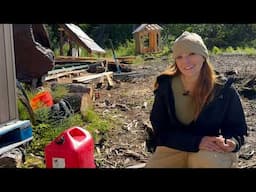 Her husband died. She moved to Alaska to build their dream cabin ALONE.