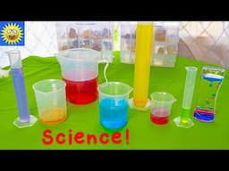 Science Video for Kids Experiment with Color Mixing Liquids Volume and Beakers Learning for Children