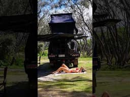 The perfect arvo 🏕️ solo camping on Stradbroke island !!