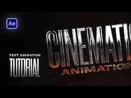 Cinematic Intro Text Animation in After Effects - Full Tutorial