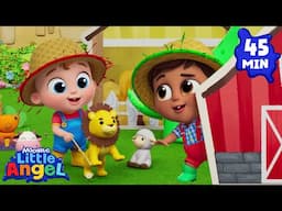 Old MacDonald Has Silly Funny Animals | Little Angel and Cocomelon Nursery Rhymes