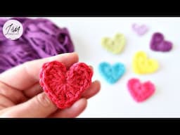 ❤️EASIEST 2 MINUTE Crochet Heart | How to Crochet Heart Beginner Friendly | Fast Heart #crochetheart