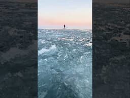 The magic of winter when paddle boarding in the ice✨❄️ #wintersolstice #winteradventures