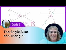 The angle sum of a triangle - proof and exercises (8th grade math)